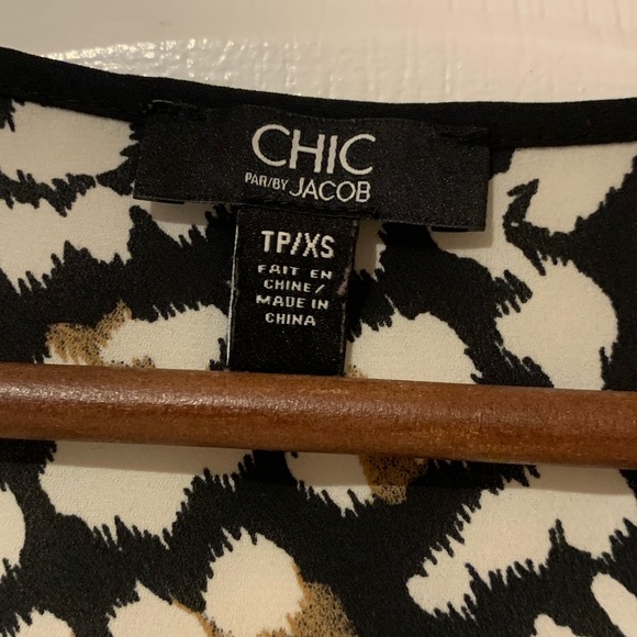 Jacob printed blouse with zipper detail, size XS - Picture 4 of 4